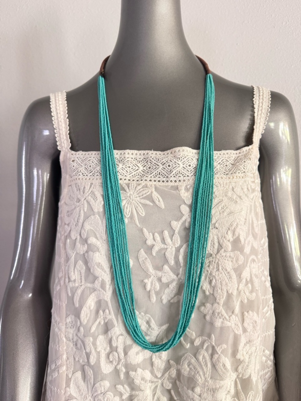 Chan Luu Turquoise Multi-Strand Seed Bead Necklace